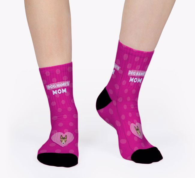 Dog Mom: Personalized {breedFullName} Socks 